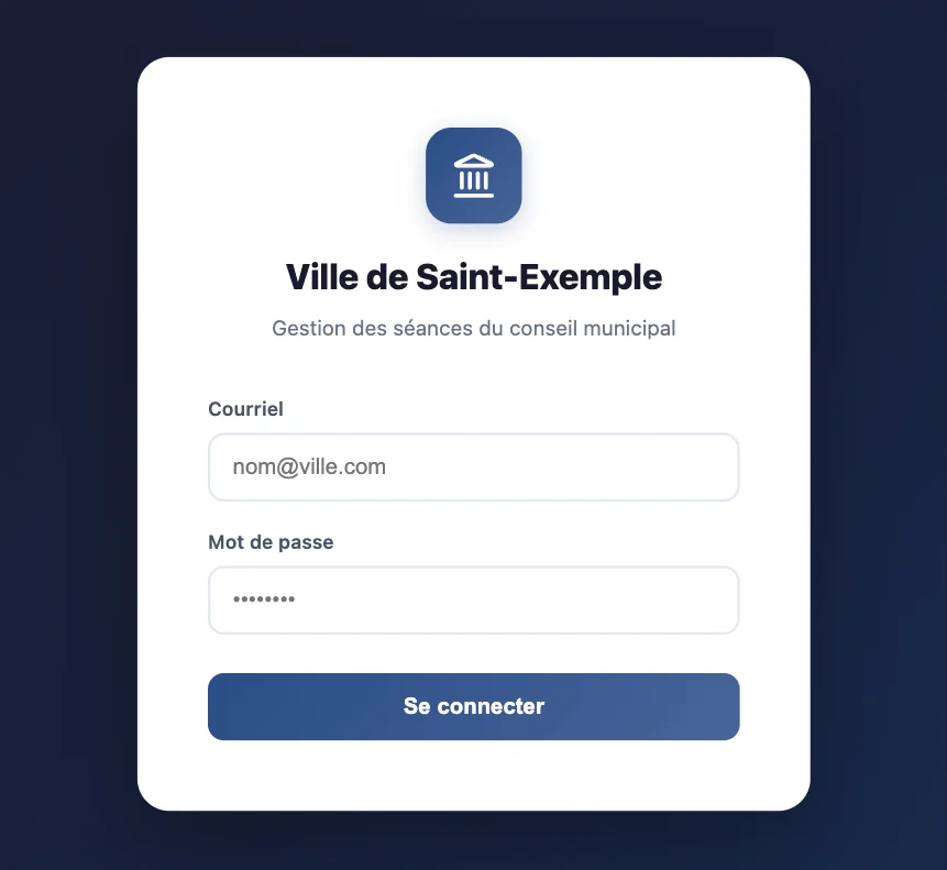 Page de connexion