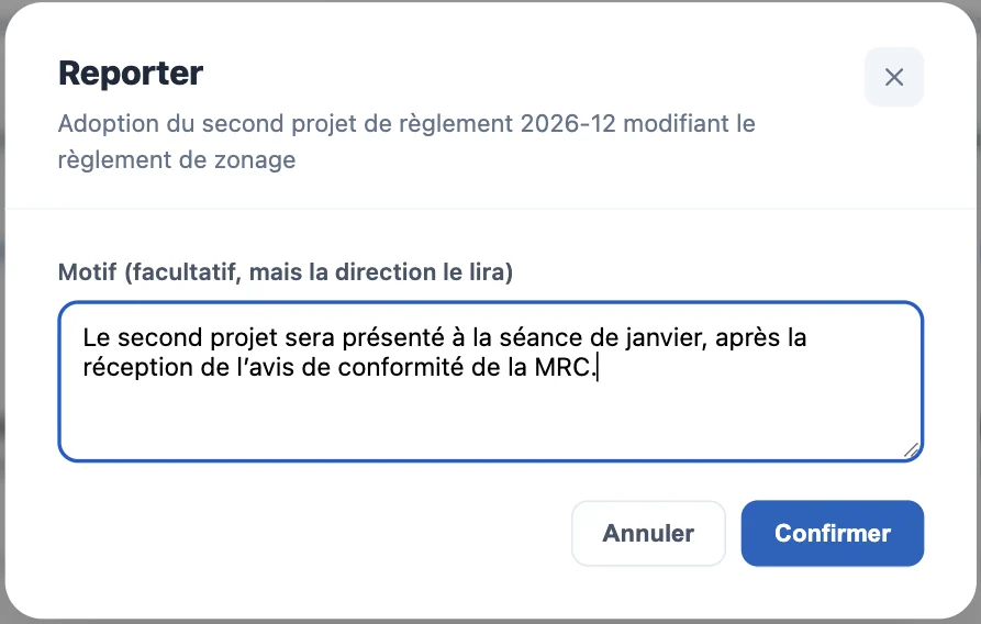 Fenêtre Reporter avec un motif