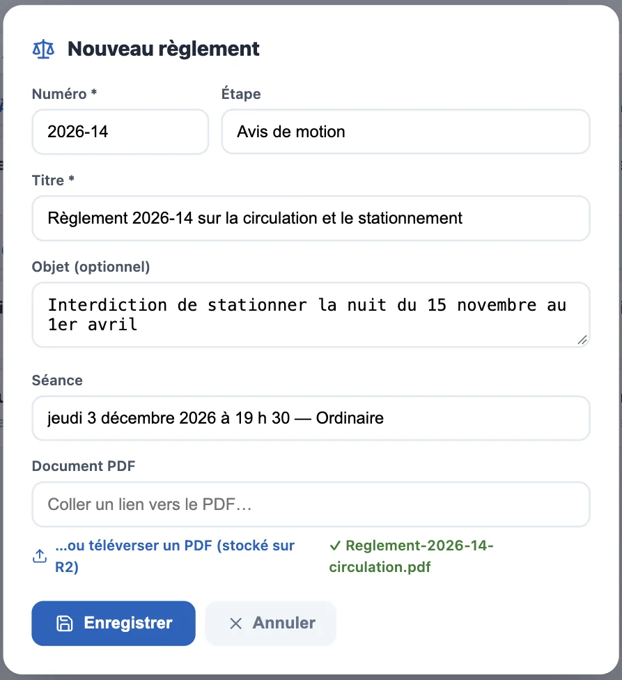 Fenêtre Nouveau règlement
